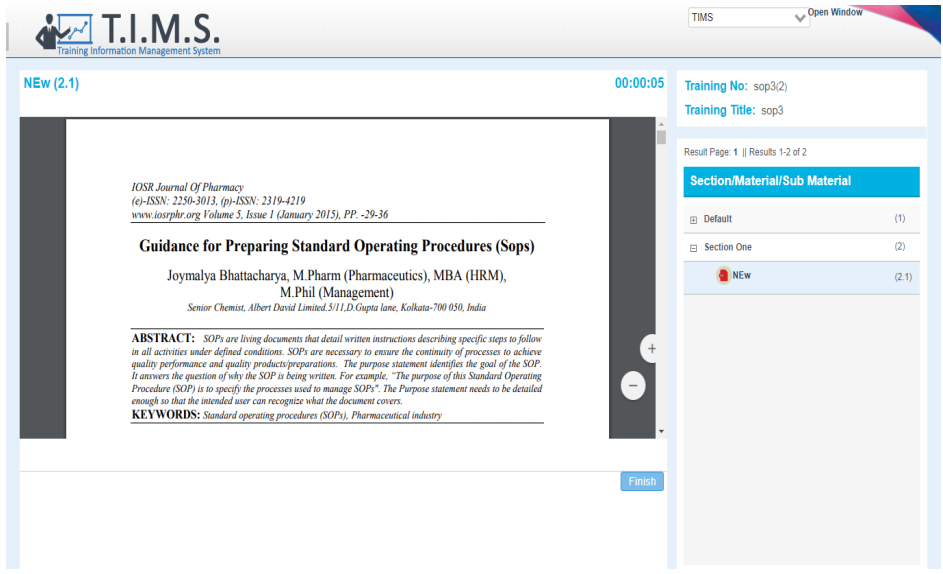 Training Information Management System (TIMS) – Techkarma Technologies